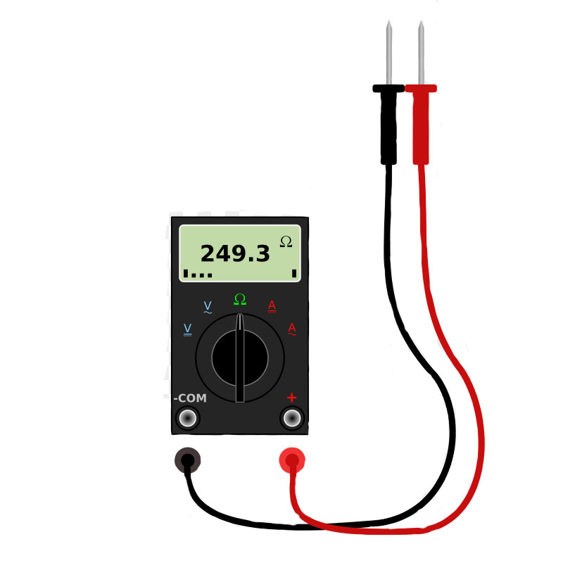 Arduino digital multimeter project showing LCD display and circuit components